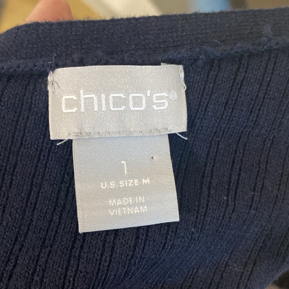 NWT Chico’s Travelers Asymmetrical-Hem Tunic Sweater |Size 8. (Size 1 in Chicos) - Picture 13 of 13